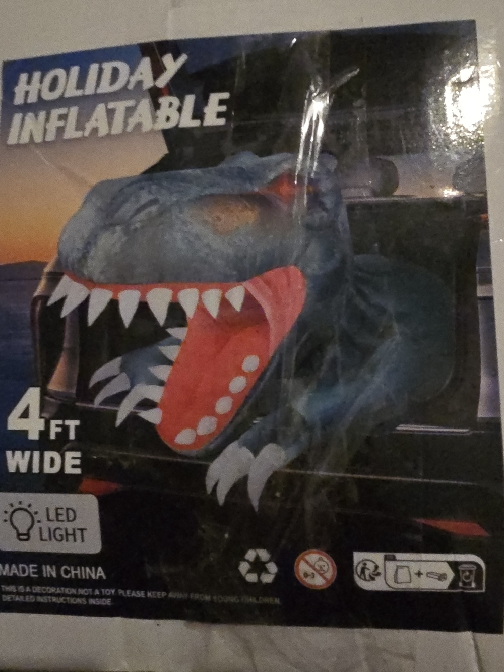 Holiday Inflatable Reptile Head Decoration